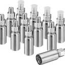 12 Pack 1/8" NPTF Hydraulic Hose Fittings, 1/4" I.D. Hose x 1/8" NPTF Male with Protection Cover Hydraulic Hose End Crimp Fitting Kits