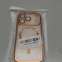 Clear Case for iPhone 17 Pro Case Magnetic, Compatible with MagSafe Built-in Camera Lens Protector Soft Slim Shockproof Phone Case Cover for iPhone 17 Pro 6.3" - Orange