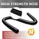 Stainless Steel 48" Radiator Hose Flexible Coolant Water Hose Universal with 4 Chrome Caps (Black)