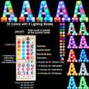 Colorful Light Up Letters with Remote, Upgraded 35 Colors LED Marquee Letters, RGB Lighted Letter for Girls Teenager Gift, Birthday, Party, Wedding, Night Light, Room, Bedroom Decor, Letter &