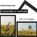 11x17 Picture Frame Set of 3,Wooden Frame 11x17 Wall Gallery Poster Photo frame Black with Durable Shatter Resistant Plexiglass for Wall Mounting Family -friend- wedding best gift
