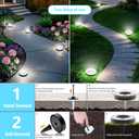 Joomer 16 Pack Solar Ground Lights, 2-in-1 Solar Lights Outdoor Waterproof Solar Powered Disc Light Landscape Garden Lighting Light for Patio Pathway Lawn Yard Driveway Walkway Deck Step(White)
