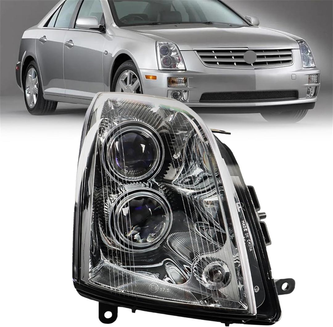Headlight Headlamp Assembly Halogen Passenger Side Replacement for STS 2005 2006 2007 2008 2009 2010 2011 Replacement for GM2503278 Right RH