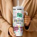 Gossby Bestie Gift for Women - 30oz THE BESTIE TUMBLER - Friend Tumbler for Women - Christmas, Birthday, Friendship Gifts - Funny Best Friend Gift - Stainless Steel Insulated Travel Mug with Handle