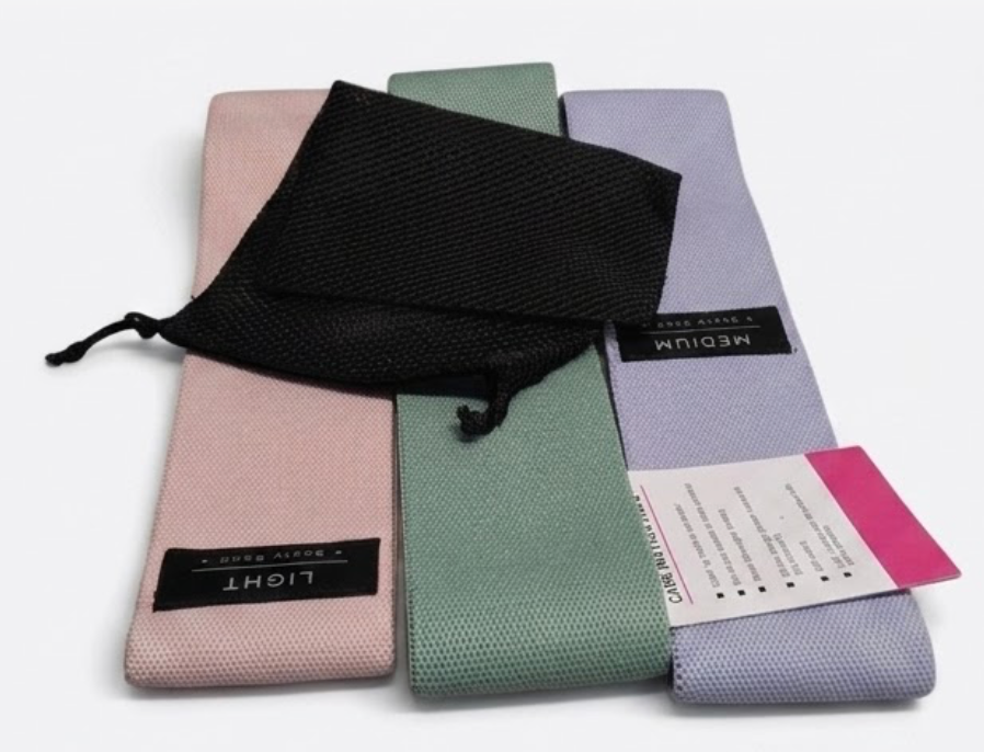 woven fabric resistance 'booty bands', 3 Packs
