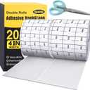 Navona 20Ft x 4 Inch Heavy Duty Hook and Loop Tape with Adhesive, Carpet Anti Slip Rug Gripper, Couch Cushion Grip, Hook and Loop Strips for Home, Office, DIY and Car -White