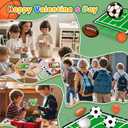 2 x 28 Pack Valentine's Day Sports Ball Gift, Valentines Gift Cards for Kids, Football Soccer Sports Stress Ball for Boys Girls Classroom Exchange Gifts School Party Favor