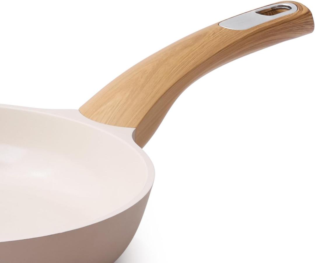 SENSARTE Frying Pan Bakelite Handle Accessories Repalcement Compatible(Taupe long handle)