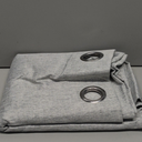 MAIHER Pleated Curtains 120 Inch Length Full Blackout, Linen Grey Back Tab Curtains Double Pinch Pleat Drapes with Hooks for Bedroom Sliding Patio Door, 40" W x 120" L, 2 Panels