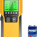 Stud Finder Wall Scanner Detector - 5 in 1 Electronic Wall Wood Metal Stud Locator Edge Center Sensor Beam for Live AC Wire Pipe Metal Lumber Joist Drywall Framing Detection, Black