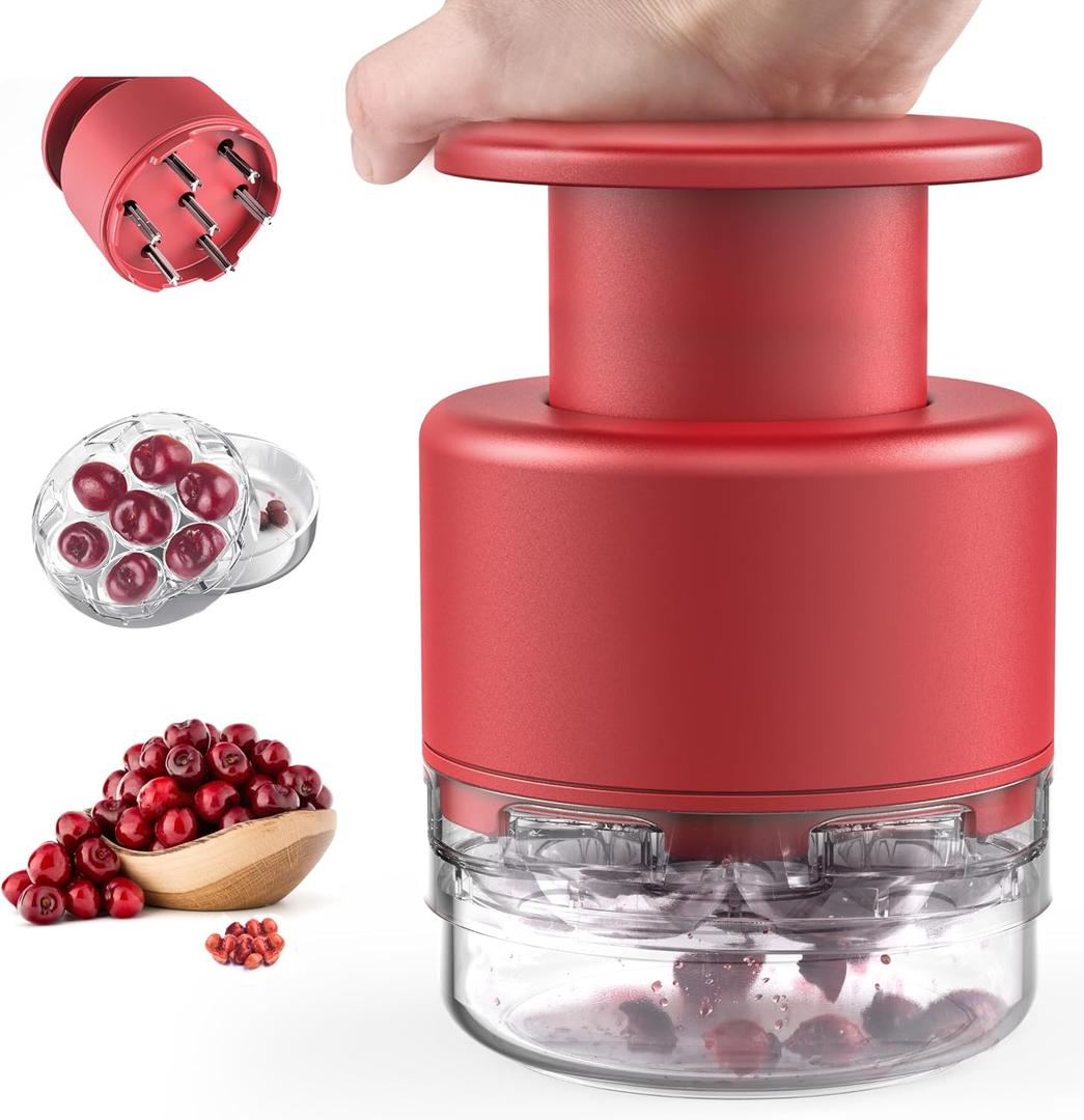 4 x Cherry Pitter - Makmzoon Multi Cherries Corer Stainless Steel Pitter Tool Making Cherry Jam - 7 Cherries