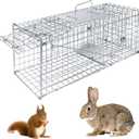 Live Animal Trap - 24'' Humane Way Folding Raccoon Traps, Humane Live Trap Cage Indoor and Outdoor for Stray Cats, Raccoons, Squirrel, Skunk, Mole, Groundhog, Armadillo, Rabbit