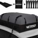 Rooftop Cargo Carrier Bag, WILDROAD 21 Cubic Feet 600D Ultra Anti-Tear Fabric Waterproof Car Roof Bag, Soft-Shell Roof Bag with Storage Bag, Anti-Slip Mat and 6 Door Hooks Fits Car with/Without Racks