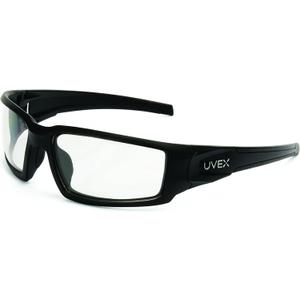 Honeywell Uvex Hypershock Safety Glasses, Black Frame with Clear Lens & HydroShield Anti-Fog Coating (S2940HS) 5.6 x 1.7 inch