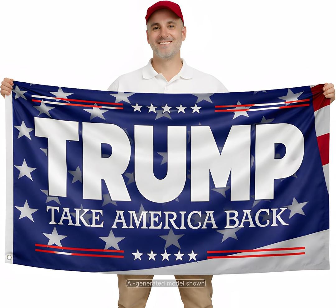 3x5 Ft 2024 Polyester Flag Take America Back - Large American President Republican Single Sided Banner with 2 Grommets - Biden Room flags for Republicans - Political Home Banner - Keep America Great