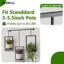 Wall Planters for Indoor Plants Wall Plant Holder Frame Plant Wall Hanger Window Plant Hanger for Livingroom Entryway (1), 31.49 Inches X 3.35 Inches X 32 Inches