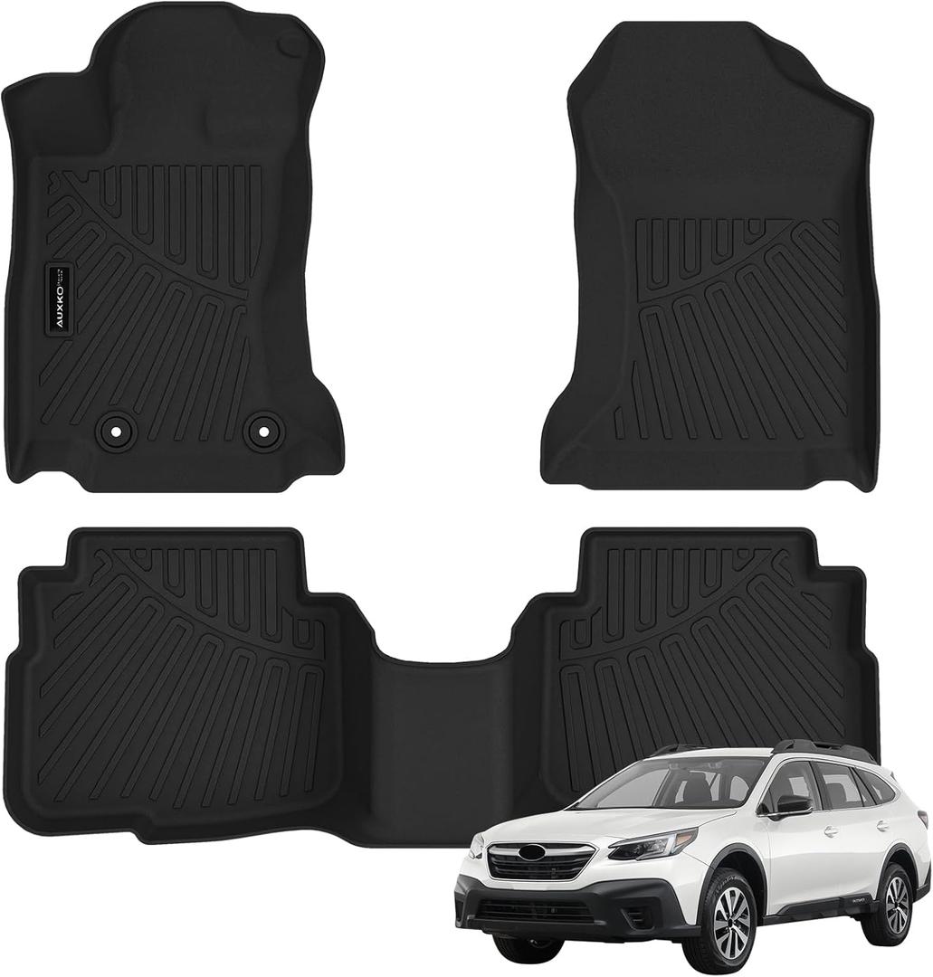 Auxko All Weather Floor Mats Fit for Subaru Outback 2020-2026 & Legacy 2020-2025 TPE Liners Accessories All Season Guard Odorless Floor Liner for Outback/Legacy 2025 2024 2023 2022 2021 2020 Black
