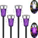 2026 New Solar Bug Zapper Outdoor Waterproof,Mosquito Zapper Rpellent Outdoor Patio,Purple & White Light,Auto-On at Dusk,Effective Fly Insect Gnat Zapper Trap for Yard,Garden,Backyard,Pathway