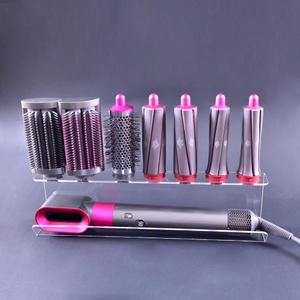 Storage Holder for Dyson Airwrap Curling Iron Complete Acrylic Wall Mount Bracket Stand Storage Rack Tool for Home Bathroom Shelf Organizer (Transparent)