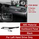 2PCS Car Dashboard Cover Panel Sticker Carbon Color ABS Decal Trim fits for BMW F10 F11 2011 2012 2013 2014 2015 2016 5 Series Accessories, 2" x 17" x 0.5" inches