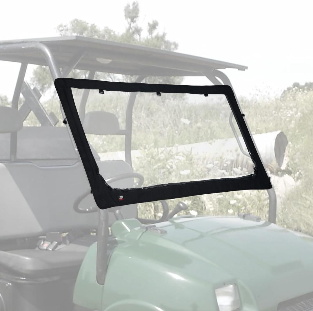 KEMIMOTO UTV Front Windshield Compatible with Kawasaki Mule 3000 3010 3020 2001-2008 Mule 2500 2510 2520 1993-2005 Clear Full Windshield Compatible with Ranger 2002-2008 Soft Window Accessories