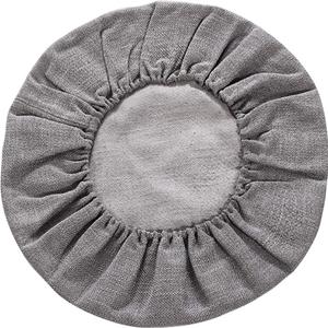 Round Floor Pillow Cover Tatami Floor Cushion Cover Straw Japanese Futon Cover Meditation Seating Ottoman Throw Cover Protector for Living Room Indoor Outdoor Gray,19.69 inches (Grey)