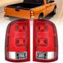 Nilight Taillight Assembly Compatible with 2007 2008 2009 2010 2011 2012 2013 GMC Sierra 1500 2500HD 3500HD Rear Lamp Replacement OE Style Driver and Passenger Side