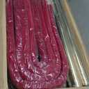 6PCS Gold Stanchions Posts with 4PCS 5 ft Red Velvet Rope, Red Velvet Rope Stanchion Set Crowd Control Barriers, Stanchions and Velvet Ropes Red Carpet Poles for Party Supplies