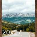 20x27 Picture Frame Deep Brown for Wall Hanging, Wood 20 x 27 Frame Poster Photo Frame for Wall Horizontally or Vertically, Deep Brown, 1 Pack