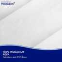 Kenney - Microban PEVA Shower Curtain Liner, Waterproof Medium-Weight 4.8 Gauge Design with Rust-Resistant Metal Grommets and Weighted Magnetic Hem, 70" x 72", Frosted