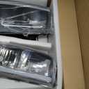 LED DRL Headlights Assembly Compatible with 1999-2007 GMC Sierra/2000-2006 Yukon XL 1500 2500 No Denali Models Replacements Clear Reflector Black Housing