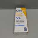 CeraVe 100% Mineral Sunscreen SPF 50, Face sunscreen With Zinc Oxide & Titanium Dioxide, Hyaluronic Acid + Niacinamide + Ceramides, Oil Free, Travel Size 2.5 oz