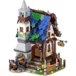 dOvOb Medieval Blacksmith Building Set with LED Light Bricks - 1205 PCS Construction Architecture Model for Adults and Kids