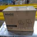 VASAGLE Bar Stools Set of 2, Counter Height, with Back, 24.8-Inch