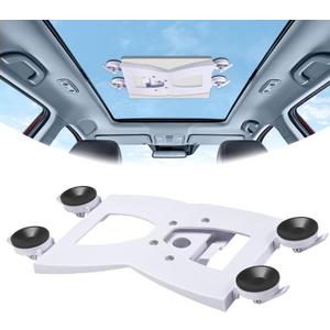 GADFISH Adjustable Starlink Mini Roof Mount, Starlink Mini Mount with 4 Adjustable Suction Cup, Anti-Gravity Starlink Mini Holder for Outdoor Travel / Campin / RV Receiving Signal, White