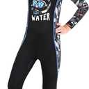 Full Body Kids Swimsuit One Piece Rash Guard Long Sleeve Wetsuit Skin for Girls Boys (Medium)