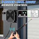 5000PSI Wall Mounted PowerWasher with 4 Quick Connect Nozzles, Foam Cannon for Car, Lane, Patio Cleaning