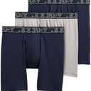Jockey Men's Underwear Active Microfiber 9" Long Leg Boxer Brief - 3 Pack M