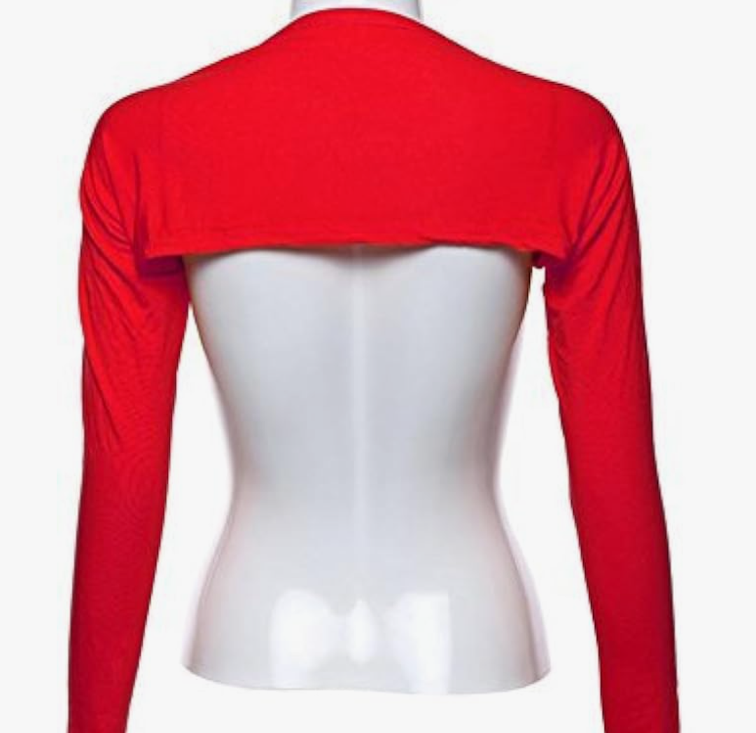 Bolero Shrugs for Women Long Sleeve Arm Sleeves Hijab Accessories, Large, Red Bolero Shrugs for Women Long Sleeve Arm Sleeves Hijab Accessories, Large, Red