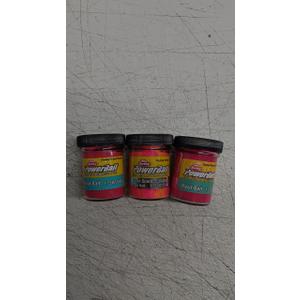 3pack of Trout Power Bait, two 1.75 oz of standard trout bait, one container of Extra Scent Glittering Trout bait.
