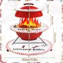 3-Tier Paper Cake Stand for BBQ Baby Shower - Cupcake Tower for 8-12 Cupcakes - Perfect for Birthday, Picnic, and Party Decoration Supplies