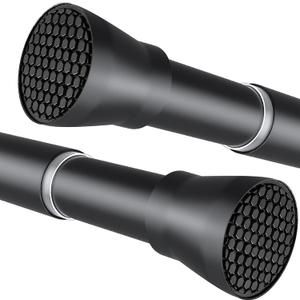 Shower Curtain Rod 30 to 64 Inches 2Pack, Spring Tension Curtain Rod Black Tension Rods Spring Rods Expandable for Window, Wardrobe, Doorway, Kitchen