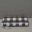 Moukeren Black Gingham Checkered Plastic Tablecloth 2 Roll 54 in x 132 ft (Totally) Black and White Disposable Table Cover Cut to Size Rectangle Round Tablecloth for Party Birth Picnic Out  2Pack