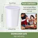 Yungyan 200 Pack White Stadium Cups Reusable Plastic Cups Blank Drink Stadium Tumblers for Parties, Events, DIY Projects (16 oz)