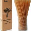 Biodegradable Sugarcane Straws - 10.2 Inch Long Compostable Drinking Straws - Bulk Plasticless Alternative for Hot/Cold Drinks