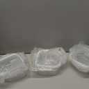 Susukkie Square Glass Containers with Lids 24oz  Borosilicate Glass Food Storage Set 3 Cup, Freezer Safe Meal Prep Containers, Sandwich Lunch Box, Yogurt Cereal Bowls with Vented Lids BPA Free 4 Pack