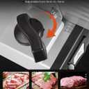 Meat Slicer 200W Electric Deli Food Slicer with 2 Removable 7.5" Stainless Steel Blade, Adjustable Thickness for Home Use, Child Lock Protection, Easy to Clean, Cuts Meat, Bread and Cheese