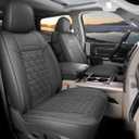 Coverado Dodge Ram Seat Cover Full Set, Waterproof Ram 1500 Seat Cover Compatible with 2002-2026 Dodge RAM 1500 2500 3500 Crew Quad Cab with Curved Bench, Dark Gray