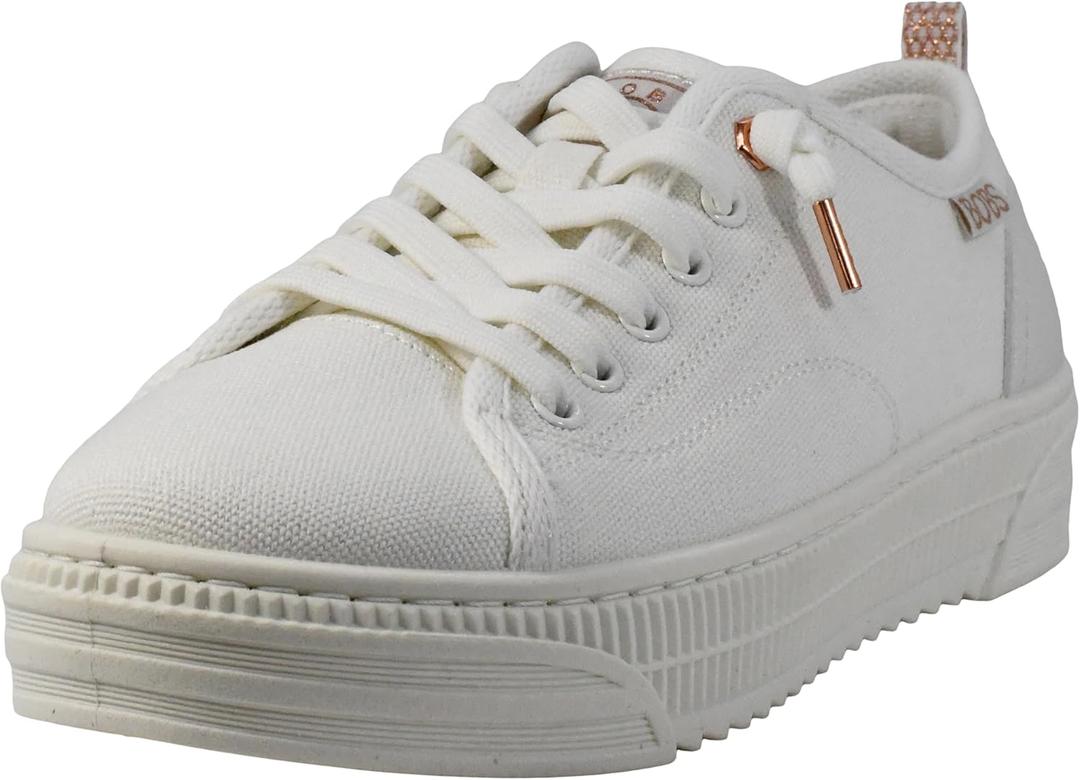 Skechers Women's Bobs Copa Sneaker (7.5, Off-white)