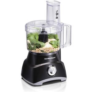 Hamilton Beach Food Processor & Vegetable Chopper for Slicing, Shredding, Mincing, and Puree, 8 Cup, Black